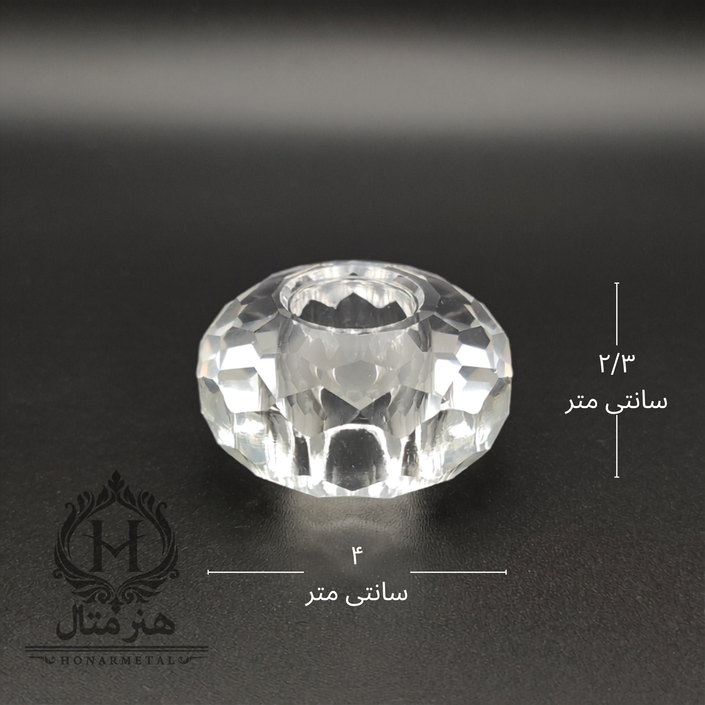 گوی وسط تنه شیشه‌ای چرخی 40